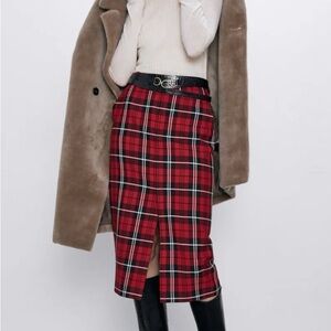 Zara plaid skirt